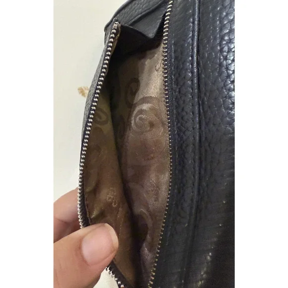 Brighton Wallet Womens Leather Snap Closure Braided Trim Medallion Organizer - Picture 7 of 8